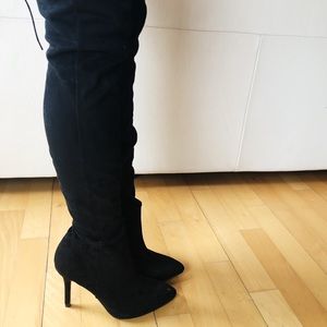 Thigh High Suede heeled boots